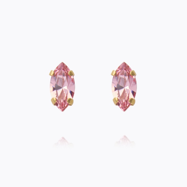 Caroline Svedbom Gold Petite Navette Earrings - Light Rose